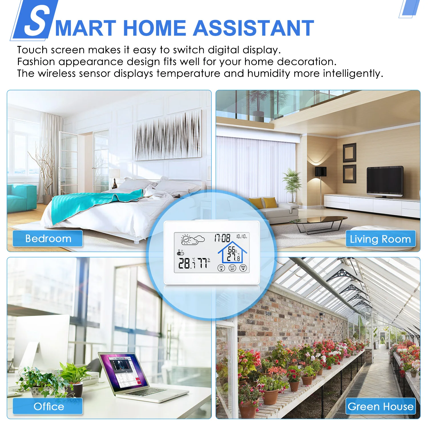 DIGOO DG-TH11300, атмосферная метеостанция, для помещений, для улицы, датчик погоды, 3CH, термометр с подсветкой, гигрометр, часы с календарем