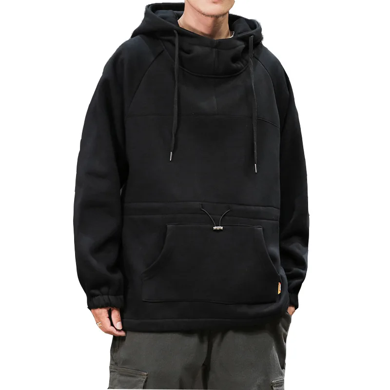 

Autumn Japanese Personality High Hooded Men's Plus Fat Large Size Loose Jacket Trend Casual Tide Brand Tops Sweatshirt Hoodies