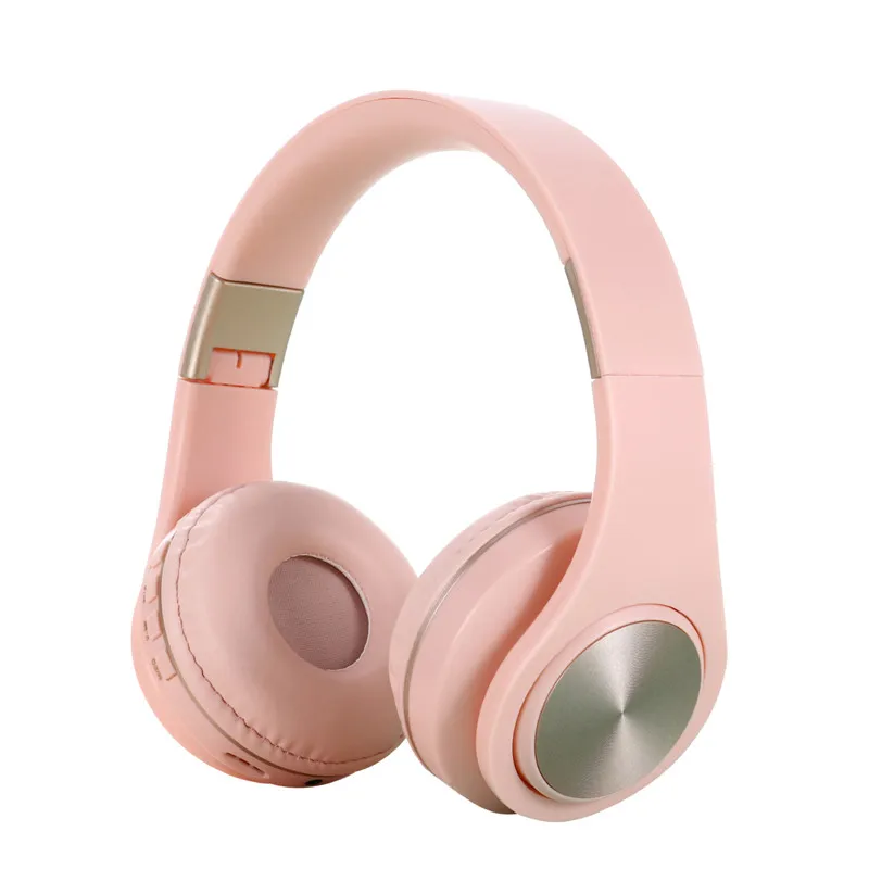 Wireless Headsets Bluetooth Headphones Foldable Adjustable Sport Earphones Support Mic TF SD Card FM Macaron Colors Headphones