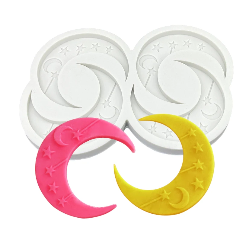

Силиконовая форма в виде звезды и Луны