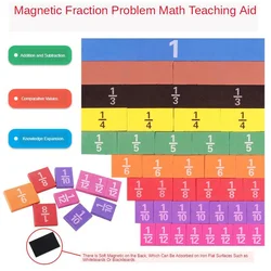 Azulejos de fracción magnética, bloques de aprendizaje de matemáticas, ayuda Visual para niños