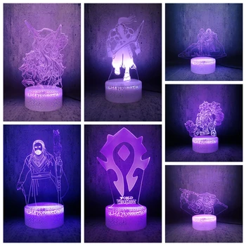 

WOW hot game 3D LED Lamp games player desk night light room decor child gifts