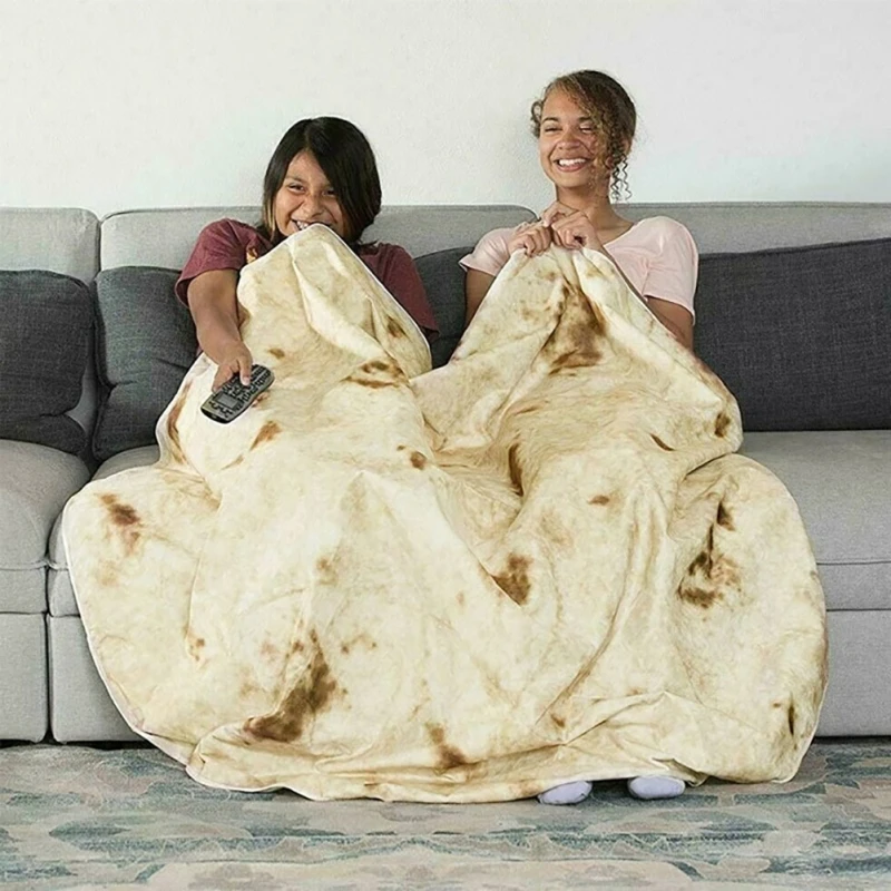 

Funny Blanket Mexican Pancake Tortilla Blanket Soft Comfortable Beach Blanket For Adults/Kids