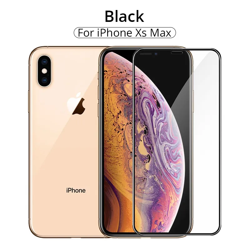 PZOZ закаленное стекло для iPhone 11 Pro X XS Max XR Plus, Защитная пленка для экрана телефона для iPhone11 Pro 5,8, 6,1, 6,5 полное покрытие стекла - Цвет: For iPhone XS Max