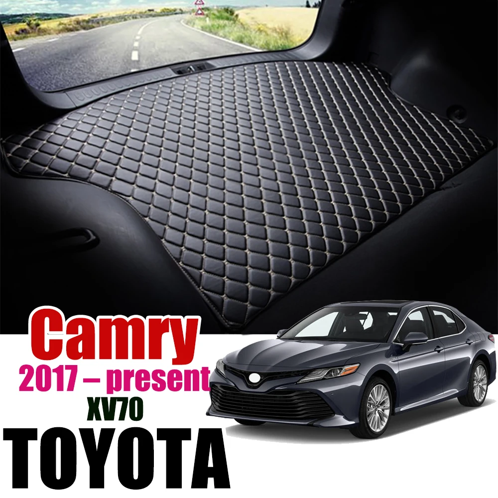 Кожаный коврик для багажника автомобиля Toyota Camry 2017 2018 2019 2020 XV70 грузовые вкладыши