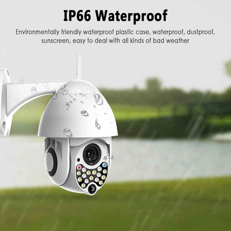Беспроводная Wifi ip-камера 1080P наружная камера наружная высокоскоростная ИК-камера видеонаблюдения со звуком и световой сигнализацией функция безопасности