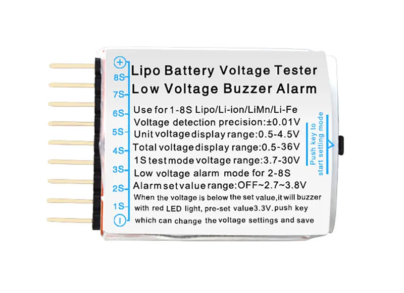 LiPo Battery Voltage Tester 1-8S Monitor meter | MULTAN ELECTRONICS