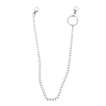

Long Metal Wallet Chain Leash Pant Jean Keychain Ring Clip Men's Hip Hop Jewelry