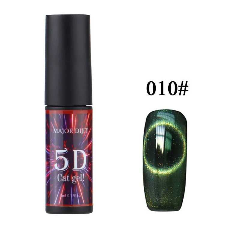 5D Cat Eye Nail Gel 5ml Magnetic 12Color Soak Off UV Gel Lacquers Starry Sky Jade Effect Varnish Nail Art Decor - Цвет: 10