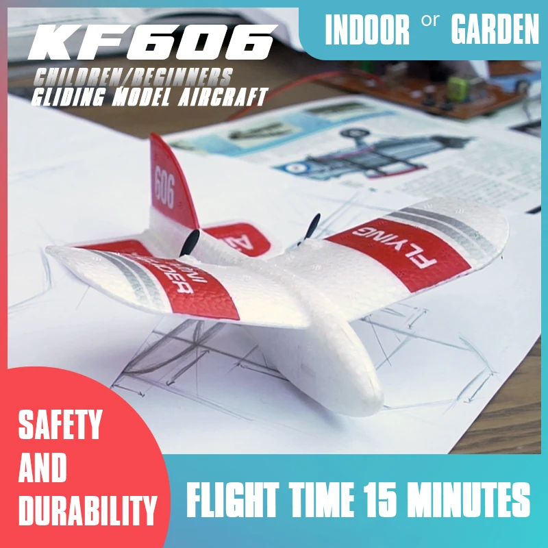 KF606 RC Airplane Flying Aircraft EPP Foam Glider Toy Airplane Rc 2.4Ghz 15 Minutes Fligt Time Foam Plane Toys For Kids Gifts