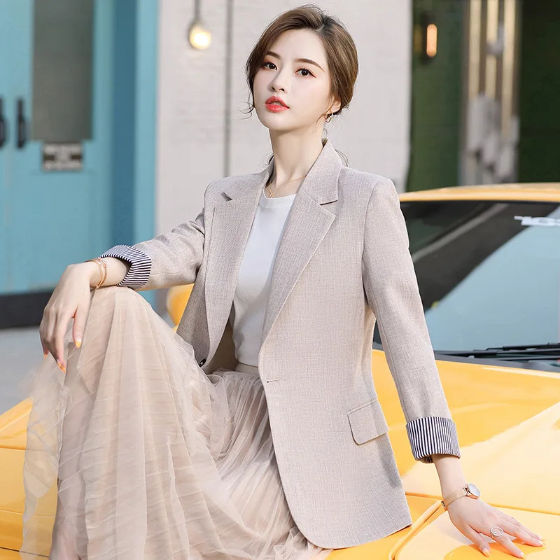 

Casual 2020 New Style Slim Fit Western Style Scheming-Business Versatile Set Black And White with Pattern Blazer Hj2888