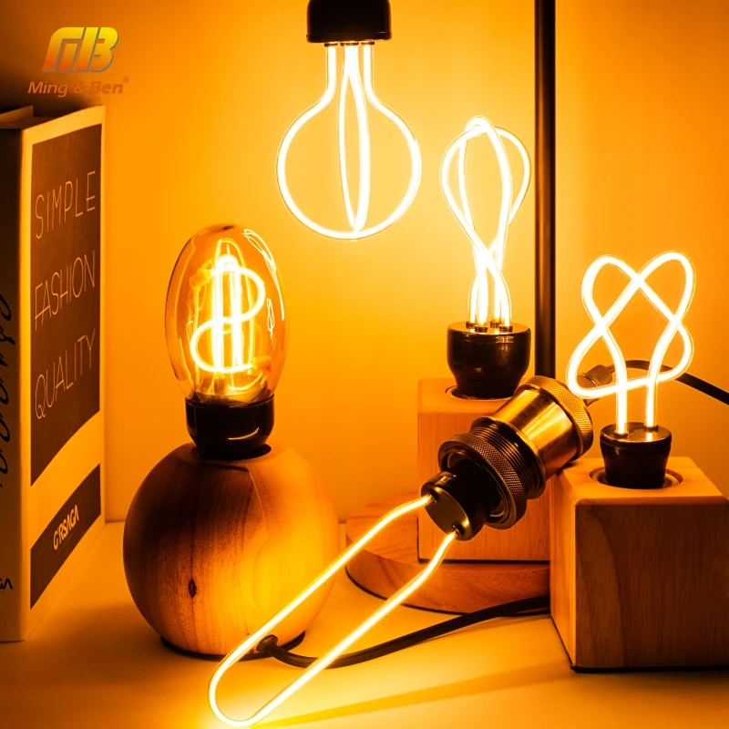

Retro LED Edison Bulb 220V LED Soft Filament Lamp E27 Warm White LED Light Bulb Home Lampada Industrial Decoration Ampoule Lamp