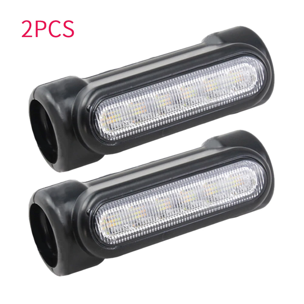 2 шт. Led гоночный Предупреждение аксессуары индикатор для укладки дневные ходовые огни двойной Цвет яркий сигнала поворота светильник мотоцикл Водонепроницаемый - Цвет: Черный