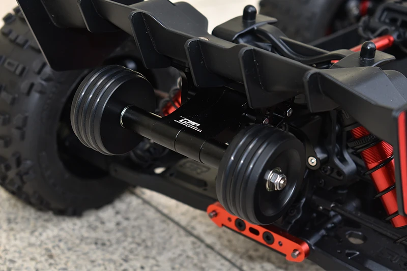 Double Wheel Wheelie Bar Upgrade For 1/5 ARRMA KRATON 8S & OUTCAST 8S RC Cars - Black - View #2