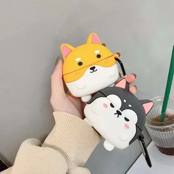 

3D Earphone Case For Huawei Freebuds Pro 4 Case Silicone Cute Dinosaur Duck Cat Dog Cartoon Headphone/Earpods Freebuds pro Cover
