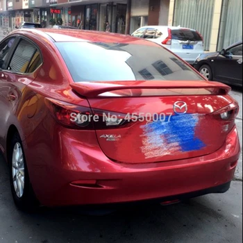 

UBUYUWANT For Mazda 3 Axela Spoiler 2014-2015 4Door Sedan Tail Wing Decoration LED Light ABS Plastic Rear Trunk Spoiler