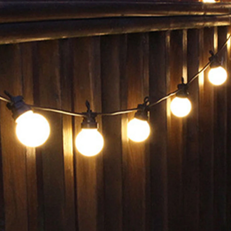 Thrisdar G50 Глобус шар гирлянда светодиодный свет 8 м 13 м Открытый Патио задний двор кафе беседка бистро земная Фея Гирлянда Свет
