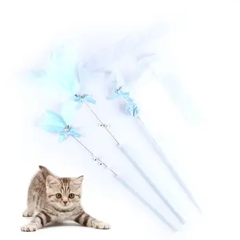 

Cat Toys Teaser Wand Cats Interactive Stick With Tassel Plastic Rod Wand ,