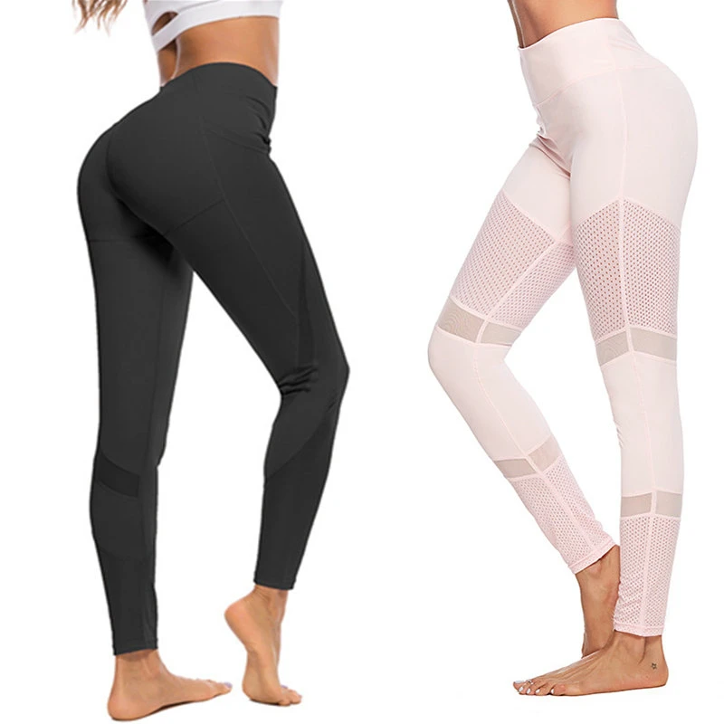 

Yoga Pants Women Sports Leggings Running Athletic High Waist Tights Hip Up Solid Workout Tights Running Leggings Seamless Pants