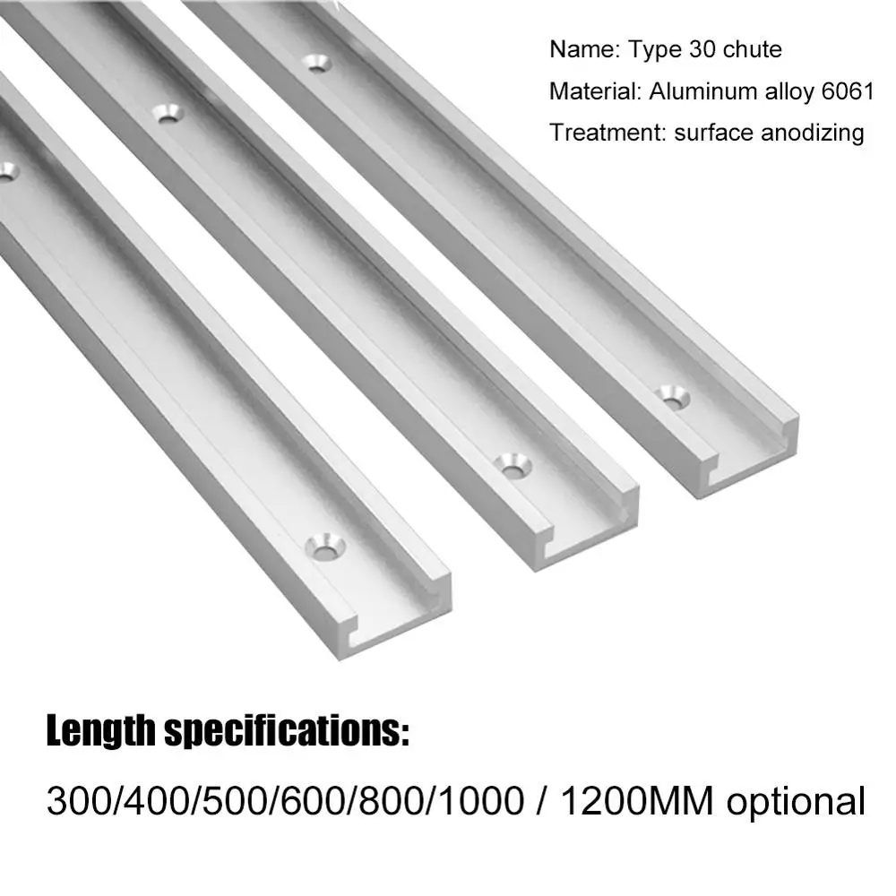 T-slot Miter Track T-Track 30 Type T-Slot Miter Jig Tools Aluminium Fixture Slot for Woodworking Router Working Table 300/400/500/600/800 mm T-slot Miter Track T-Track 30 Type T-Slot Miter Jig Tools Aluminium Fixture Slot for Woodworking Router Working Table 300/400/500/600/800 mm