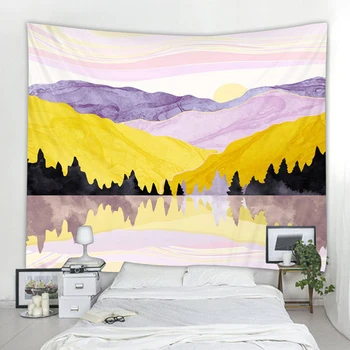 

Golden Mountain Indian Mandala Tapestry Wall Hanging Bohemian Gypsy Psychedelic Tapiz Witchcraft Tapestry