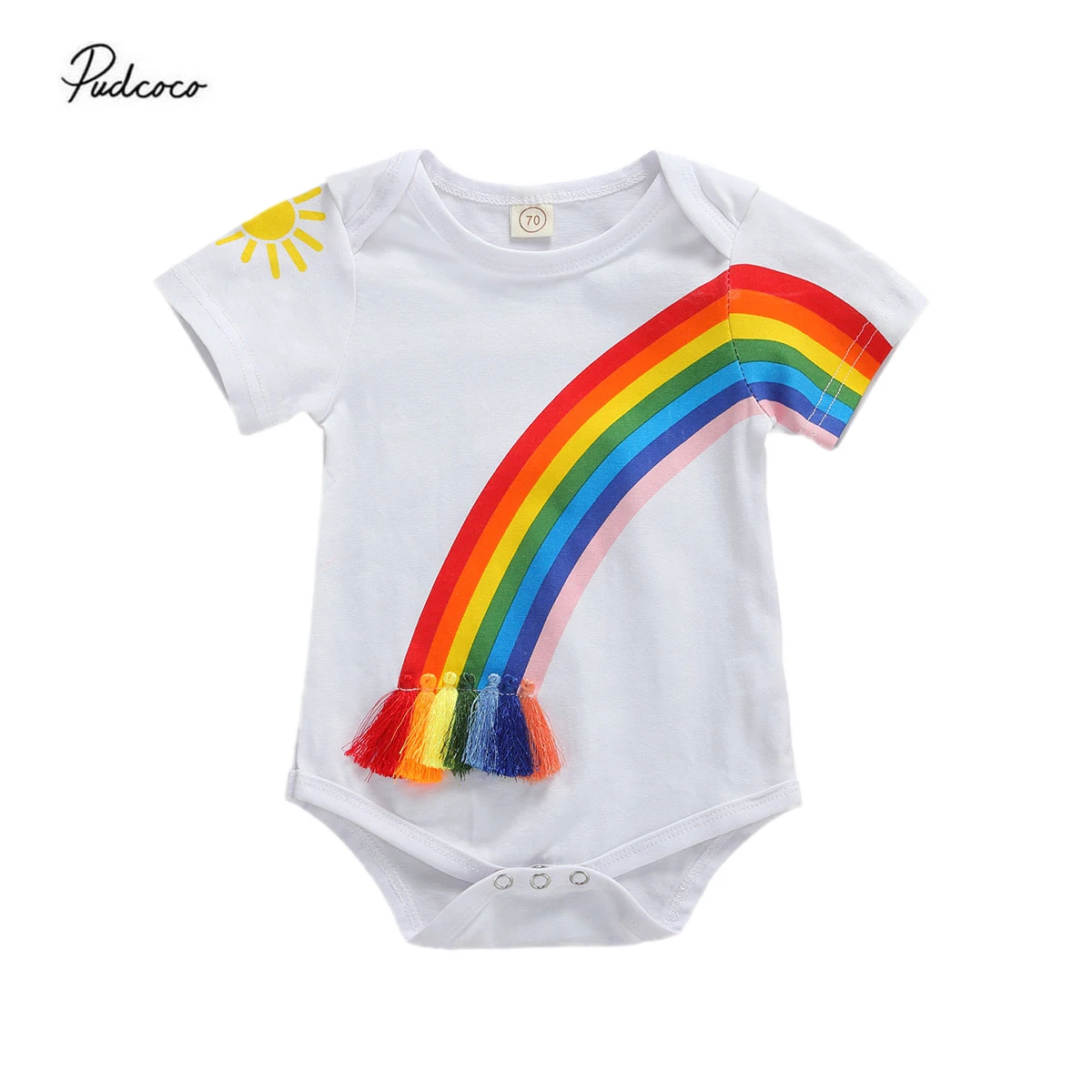 2020 Baby Summer Clothing Toddler Baby Girl Boy Rainbow Clothes Short