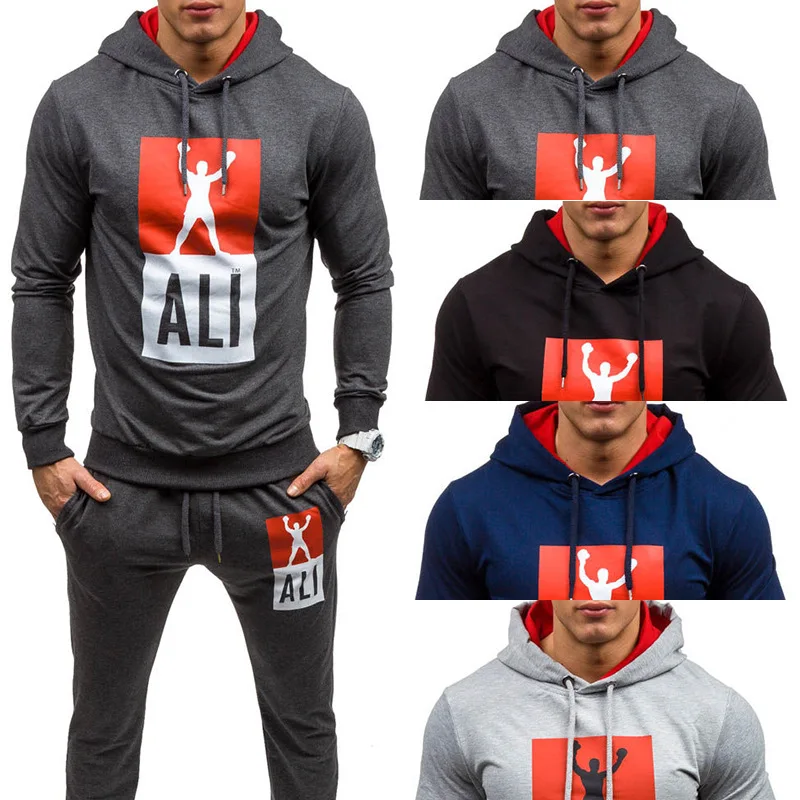 

2017 Spring New Style MEN'S Sport Suit Hooded a Set of Spring Clothing Hoodie