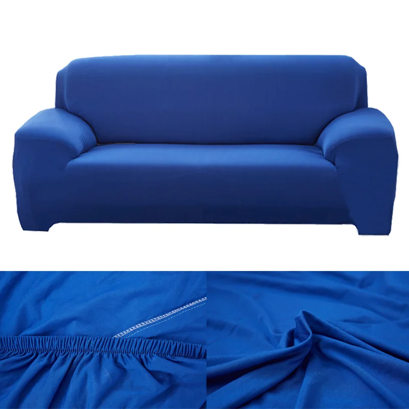 Чехлы для диванов, одноцветные чехлы для диванов, универсальные современные эластичные чехлы для диванов для гостиной, европейские чехлы для диванов - Цвет: 8-Blue