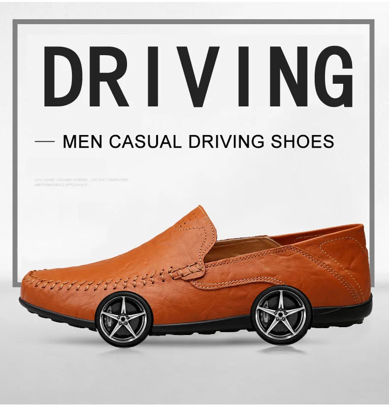 Genuine Leather Men Casual Shoes Luxury Brand 2020 Mens Loafers