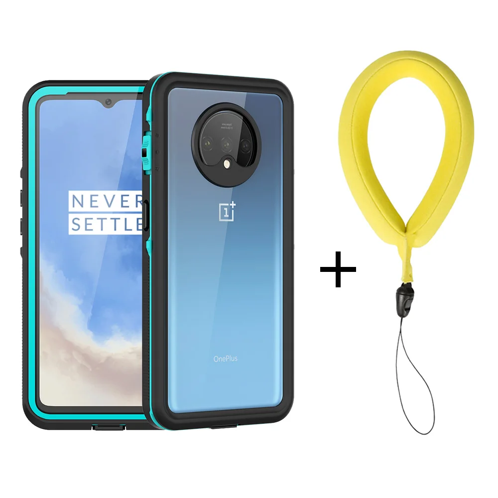 Grass with Strap Чехол для дайвинга, плавания, снега, анти-лед, для Oneplus 7 T, чехол, IP68, водонепроницаемый, подводный чехол для Oneplus 7 T, 360 градусов, полный корпус - Цвет: Grass with Strap