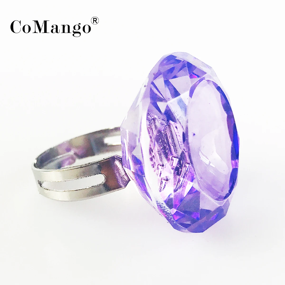 CoMango 속눈썹 조정 가능한 접착제 반지 크리스탈 손가락 반지 접착제 속눈썹 확장 팔레트 홀더 메이크업 도구