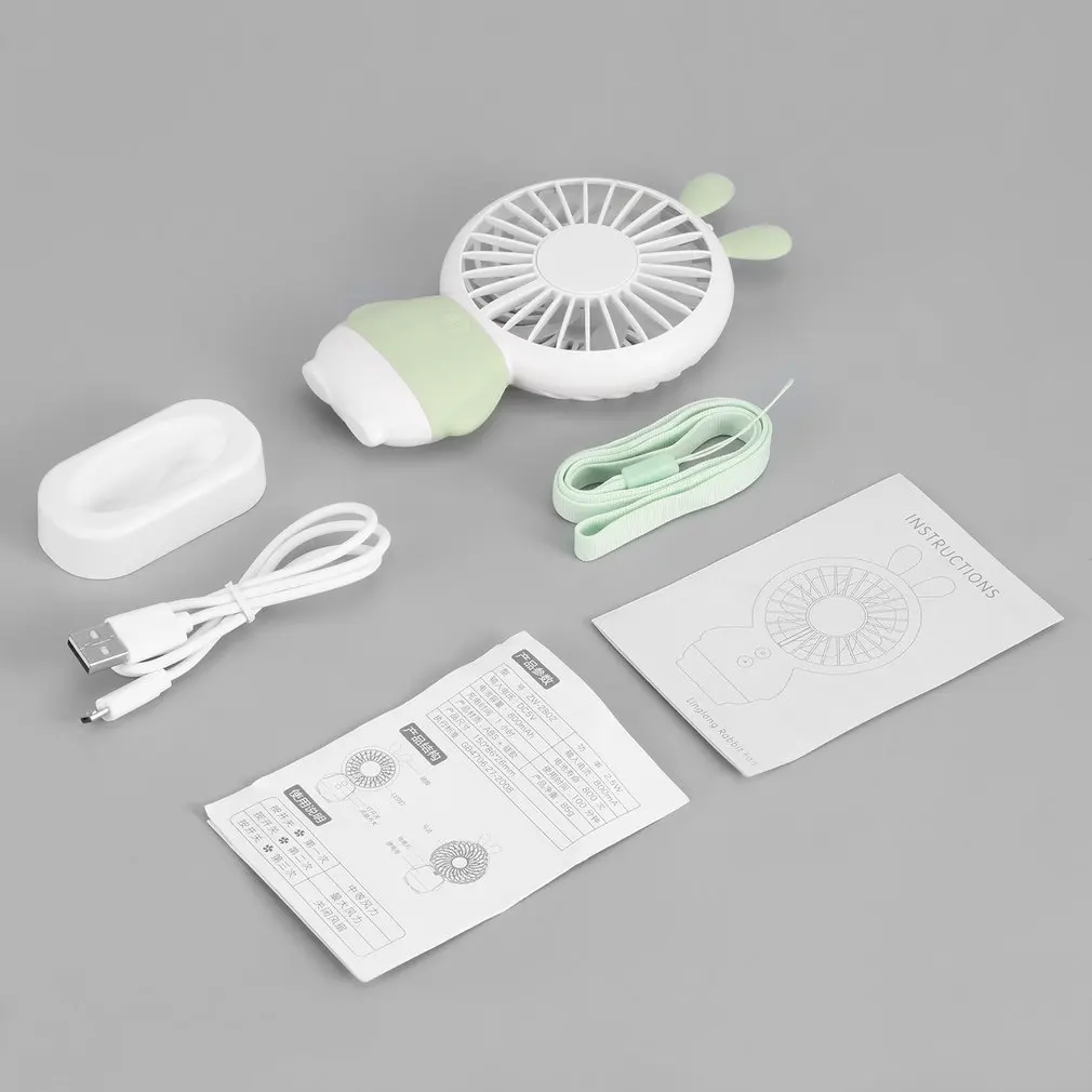 Вращающийся летний охлаждающий вентилятор с USB питанием для путешествий Настольный вентилятор кулер Настольный Персональный вентилятор для офиса дропшиппинг - Цвет: Зеленый