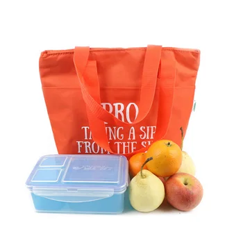

Big size bright orange color reusable ice bag cold pack insulated cooler bag for food drink cans fresh carrier lunch WZYP25
