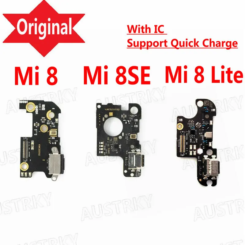 Оригинальный зарядный порт для Xiaomi Mi 8 Lite зарядная плата Mi8 SE USB штекер печатная