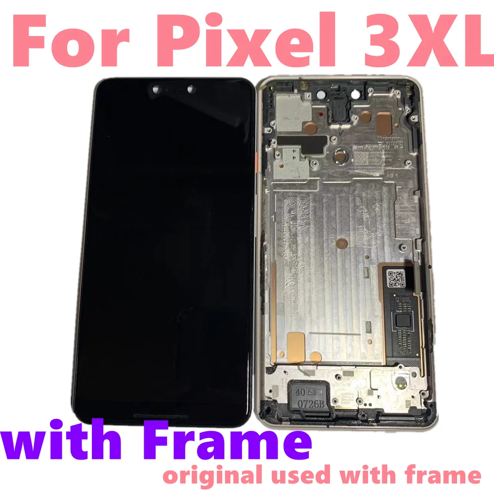 Оригинальный ЖК-дисплей для Google Pixel 3XL с сенсорным дигитайзером экран + рамка