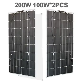 

100w 200w flexible 300w monocrystalline solar cell solar panel 12v module for home roof