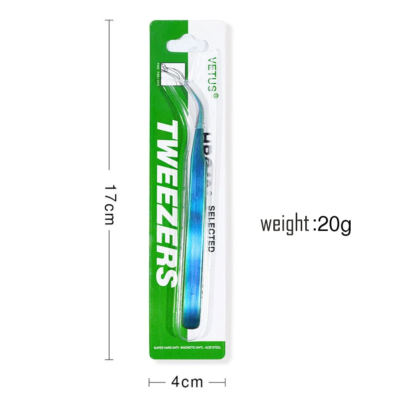 FlorVida Laser Tweezers Precision Stainless Steel For Epilation Pick Rhinestones Rainbow Colorful Tweezers Nail Art Tool 5