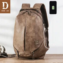 DIDE Splashproof 15 дюймов Рюкзак Для Ноутбука Мужской usb рюкзак для путешествий подростковый рюкзак сумка мужской рюкзак mochila escolar