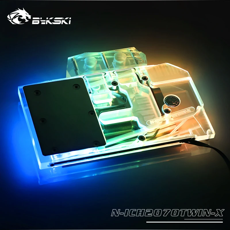 Bykski N-ICH2070TWIN-X полный охват GPU водный блок для INNO3D GEFORCE RTX 2070 Твин X2/RTX 2060 супер теплоотвод видеокарты