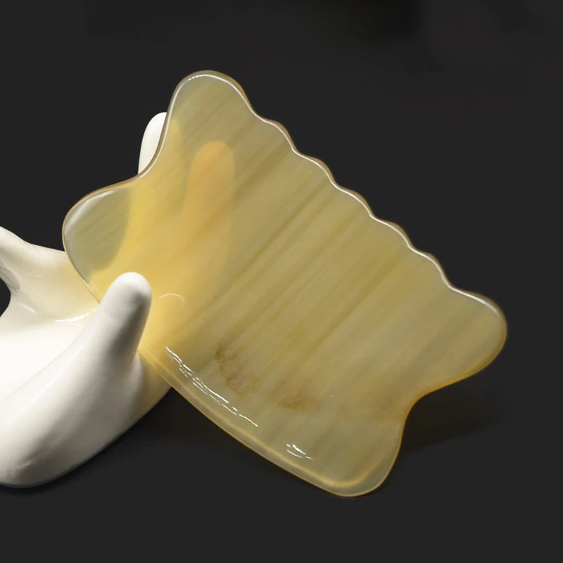 

Natural Horn Gouache Scraper Gua Sha Massage Tool Body Facial Anti-wrinkle Acupuncture Therapy Spa Guasha Scrapers Health Care