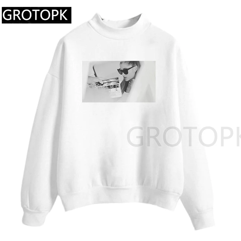 Ariana Grande Harajuku женские толстовки и худи женские розовые и Белые Повседневные флисовые худи с капюшоном для женщин и девушек