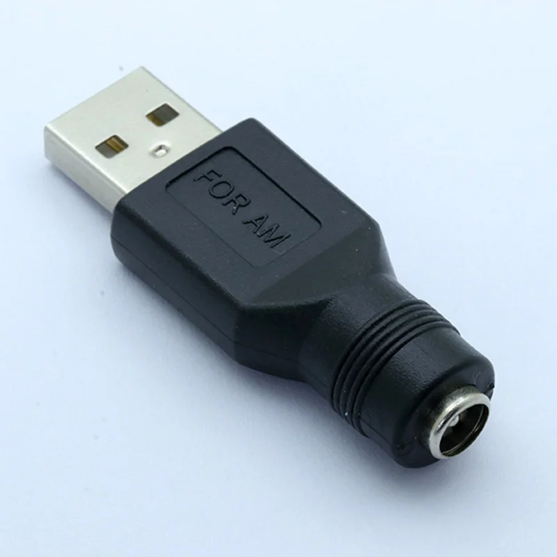 100 шт./лот адаптер питания DC 5,5*2,1 мм Гнездовой разъем для USB 2,0 штекер питания постоянного тока разъем адаптера для ноутбука ПК Тип A USB