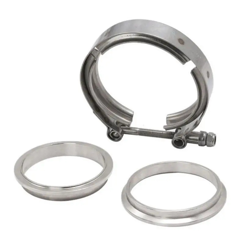 

Quick Quick Release V-band Exhaust Clamp Male Female Flanges Kit Stainless Steel Universal V band Clamp 1.5 2" 2.5" 3.25" 3.5