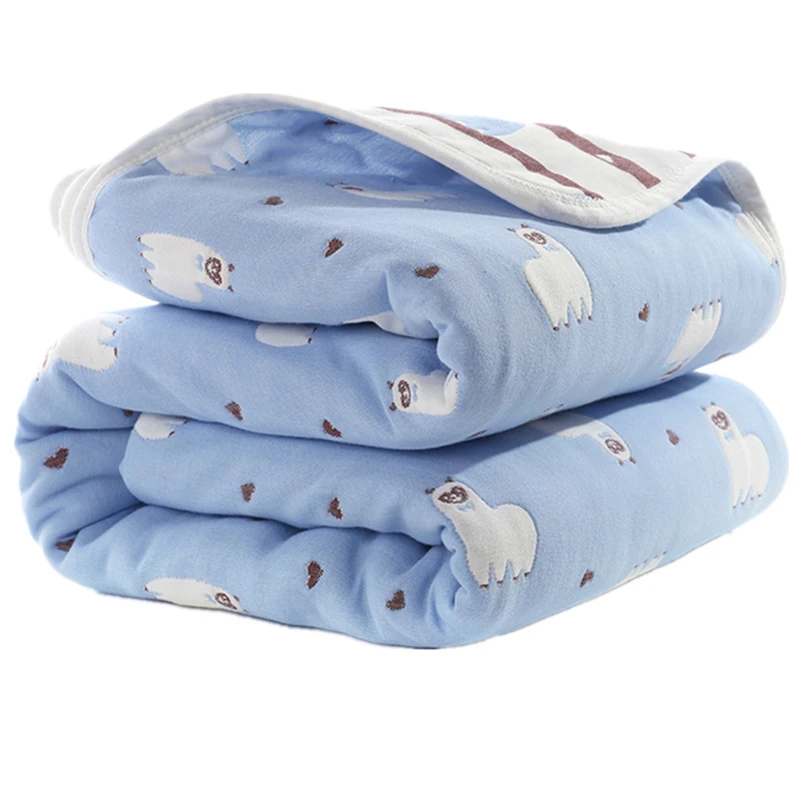 Детские одеяла для новорожденных Муслин Хлопок 6 слоев Толстая пеленка дети хлопчатобумажное одеяльце Детские обложки постельные принадлежности