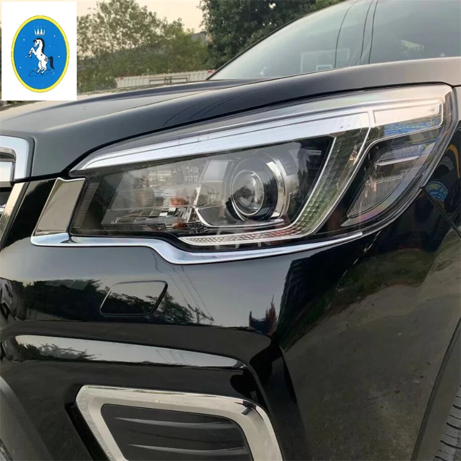Yimaautotrims авто аксессуары передние фары лампы век бровей украшения Крышка отделка 2 шт. подходит для Subaru Forester