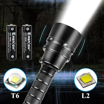 

IP68 Professional LED Scuba Diving Flashlight Underwater T6 L2 Portable Torch Lamp Lantern Waterproof LED Flashlight for Bicycle