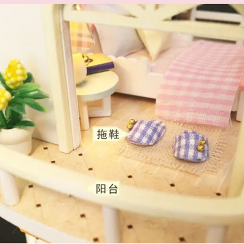 Креативный подарок на день рождения розовый дай Лофт флэш Деревянный diy хижина ребенок развивающие сборки модель игрушки