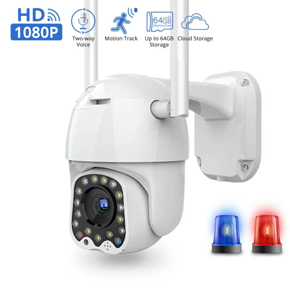 BESDERSEC сирена сигнализация 1080p Wifi PTZ камера наружная домашняя безопасности