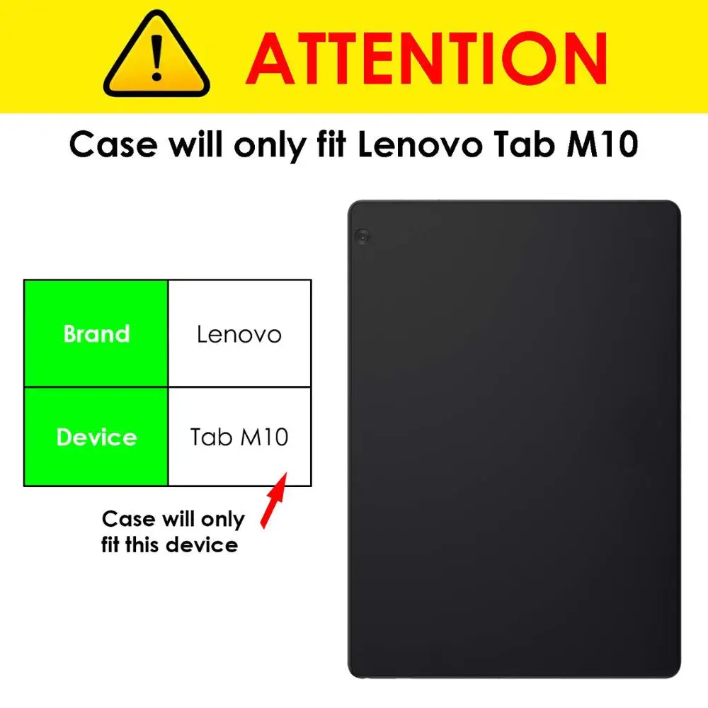 Case for Lenovo Tab M10 TB-X605F, Slim Lightweight Trifold Shell Stand Cover Case for Lenovo Tablet M10 10.1 Inch 2019 Released