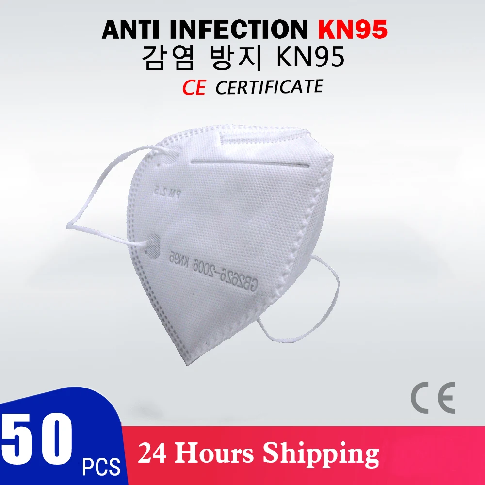

Disposable KN95 Mask Same Protective as KF94 FFP2 95% Filtration Anti-Bacterial Anti-Infection KN95 Masks CE Certification